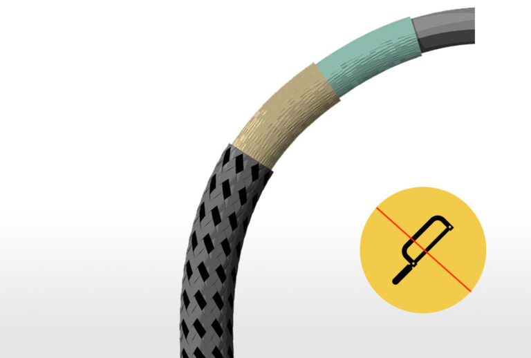 Textilschicht tex-lock fahrradschloss kein zersägen symbol
