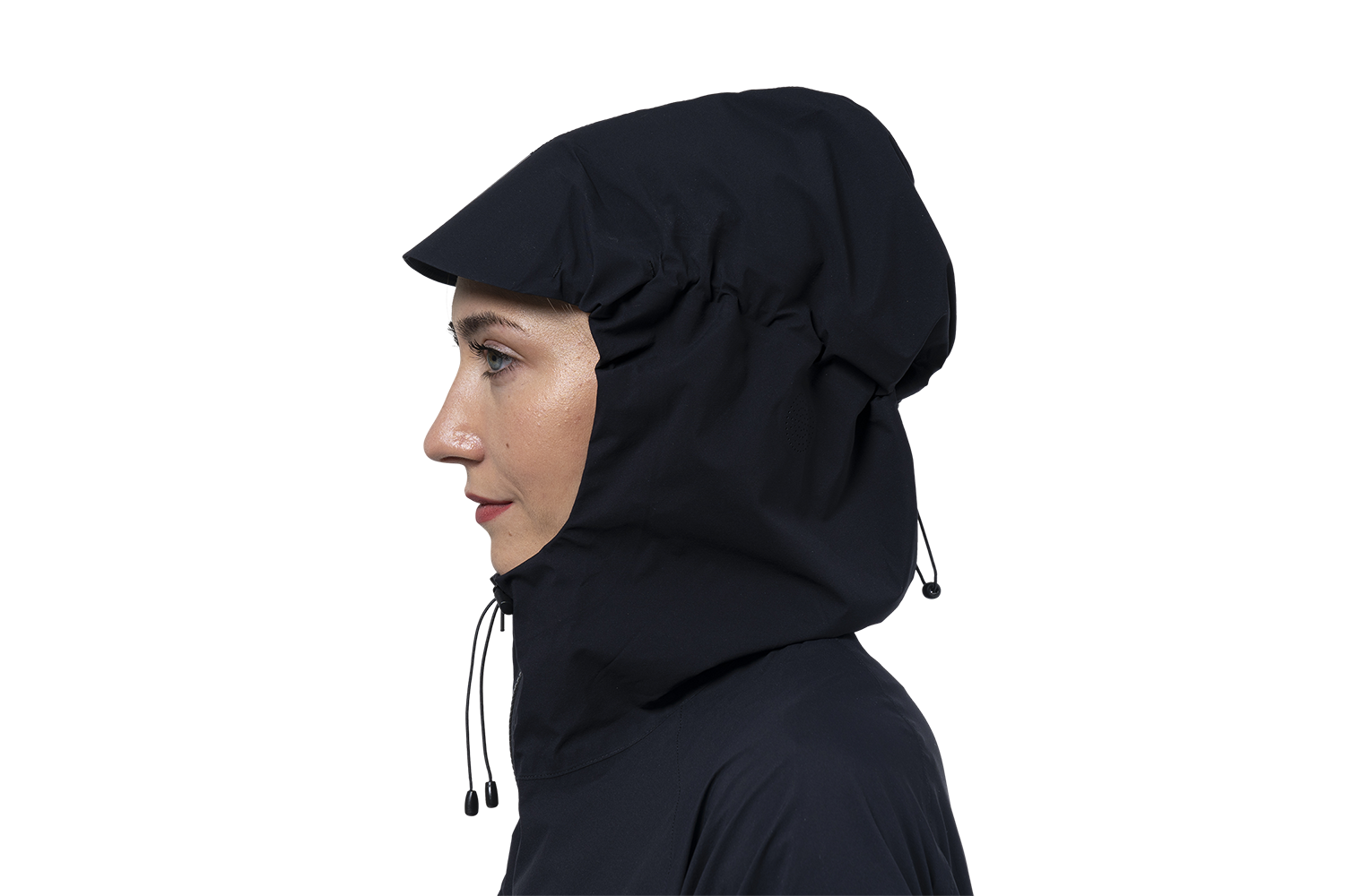 raijn women black mit aufgesetzter Kapuze